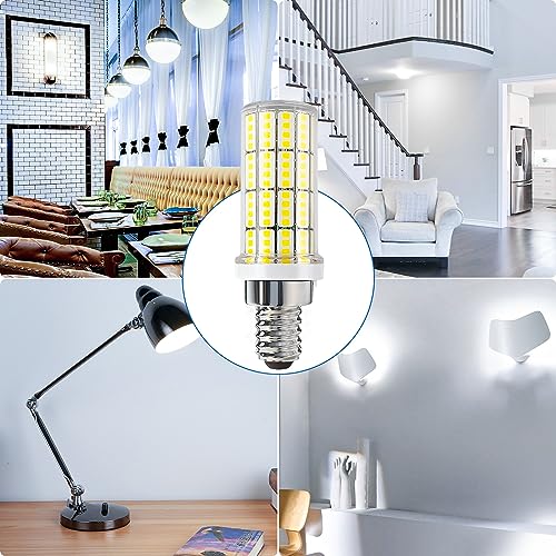 E12 LED Bulb 20W 6pcs LED Corn Light Bulb 200W Equivalent 2500Lumen 5000K Cool Daylight White Non