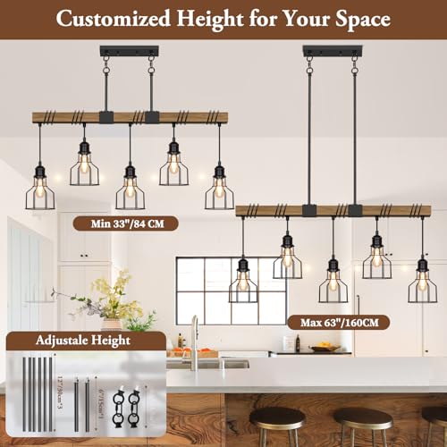 5 Light Dining Room Light Fixture Pendant Lights Kitchen Island