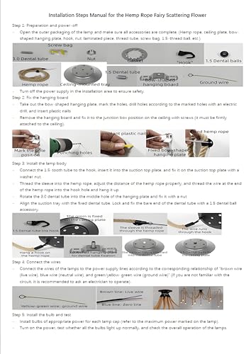 E27 Hemp Rope Pendant Light