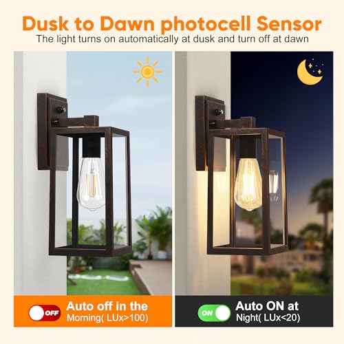 Dusk to Dawn Porch Light Fixtures (2 Count)