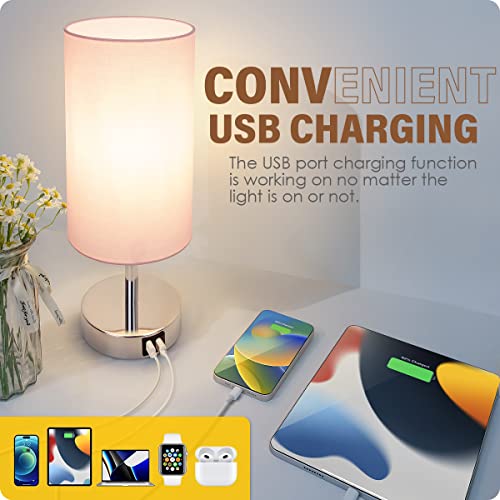 Bedside Lamp with USB Port