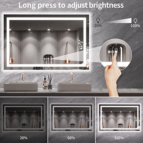 55X36 LED Bathroom Mirror with Lights