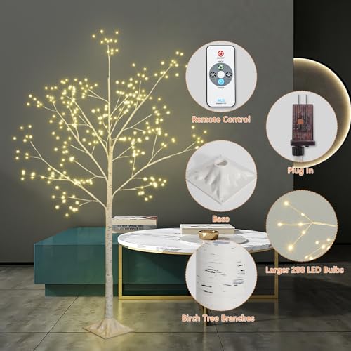 288 LED Birch Tree Light Remote Control