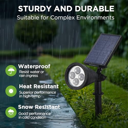 6 Solar Lights Outdoor Spotlight Garden Yard Landscape Flag (6 Count)