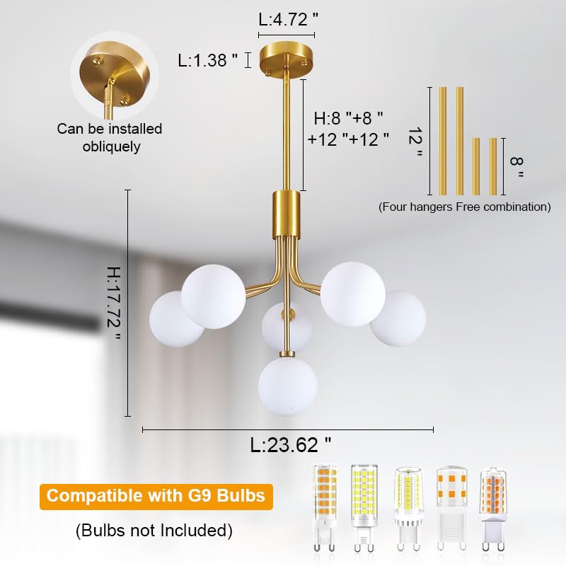 Gold Modern Chandelier 6
