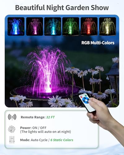 12W Solar Fountain Pump with 4200mAh Battery Backup