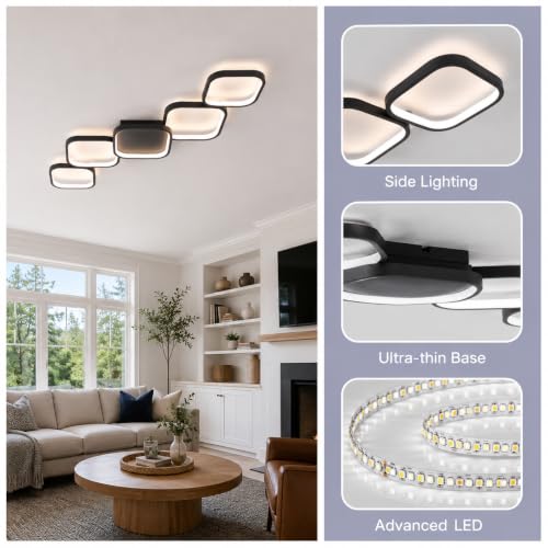 39.37 Inch Modern LED Ceiling Light Fixture