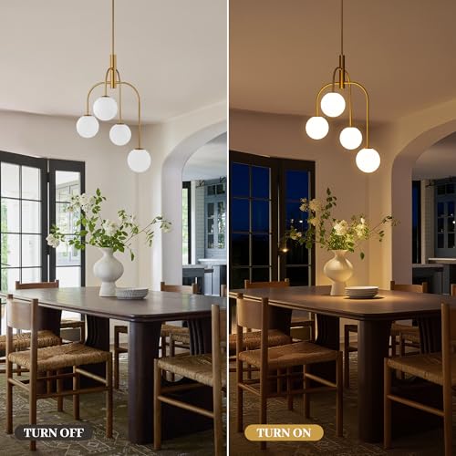 4 Lights Mid Century Modern Chandelier