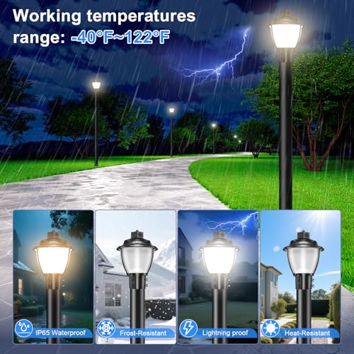 4Pack LED Post Top Light 60W (8.66 Inch)