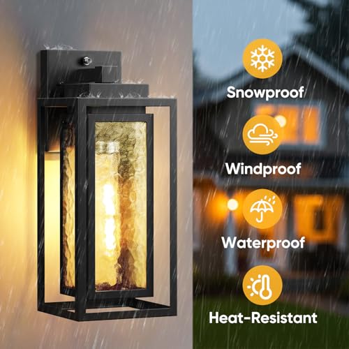 15.78'' Dusk to Dawn Exterior Porch Light Fixture (2 Count)