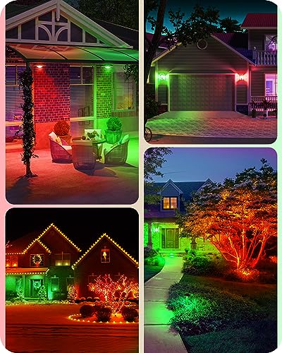 Halloween Red & Green PAR38 Flood LED Light Bulbs Dimmable 2 Pack (2 Count)