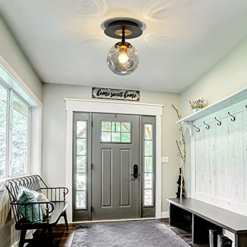 1 Light Mini Glass Globe Ceiling Light