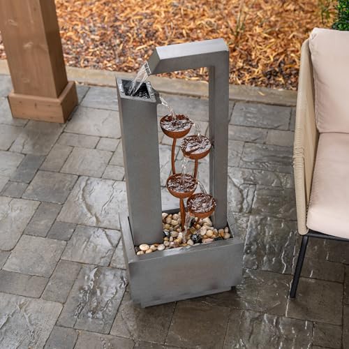 38 Inch Freestanding Sculptural Metal Multi