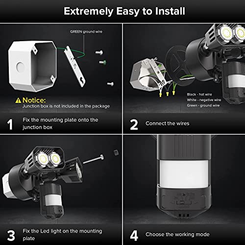 28W 3500LM Motion Sensor Outdoor Lights