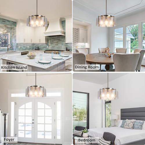 Nickel Chandelier for Dining Room Light Fixture