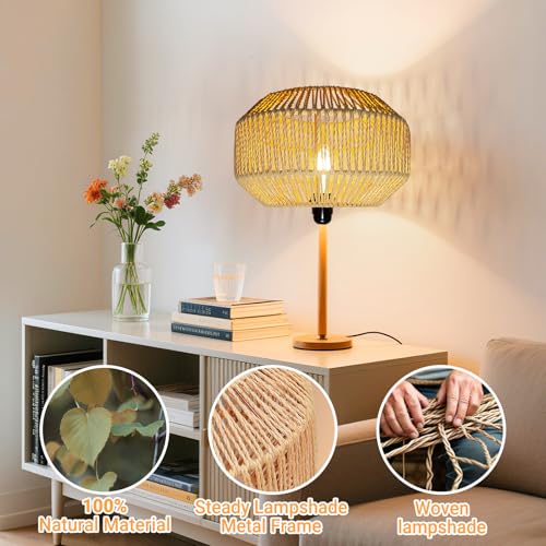 Hanging Light Rattan Lamp Shades Boho Lamp Shades