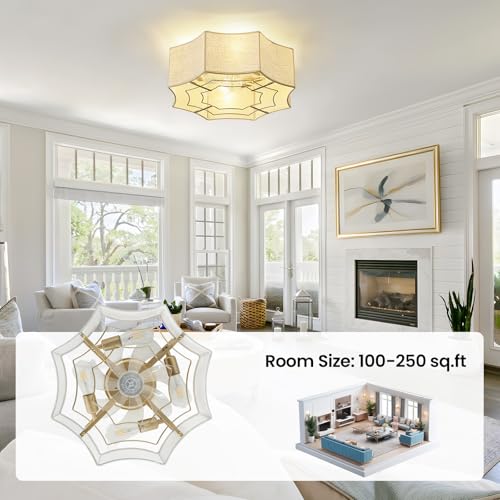 Remote Ceiling Fans with Lights (Fabric)