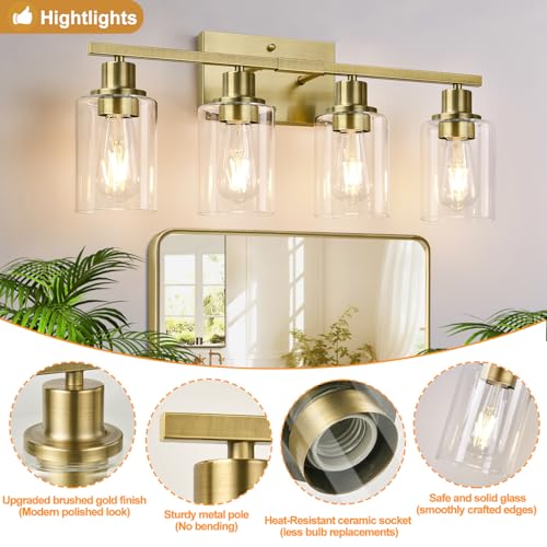 4 Light Bathroom Light Fixtures (4 Count)