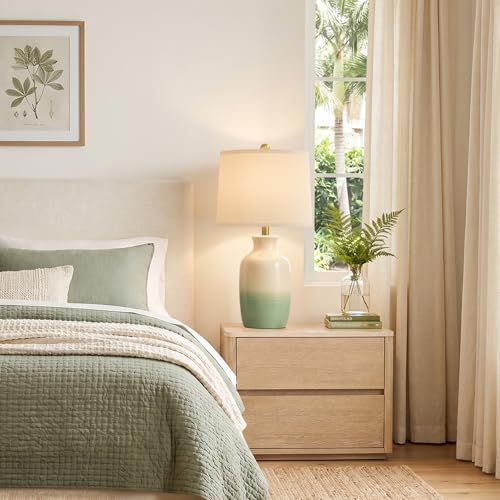 24'' Farmhouse Living Room Lamp with Soft Ombre Finish