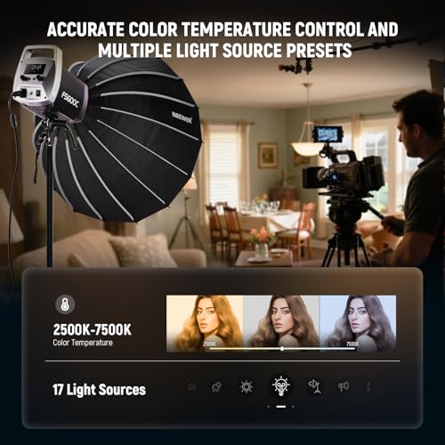 Pro 600W RGB LED Video Light APP