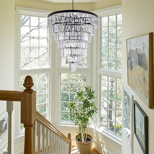 Large Crystal Chandelier for High Ceiling