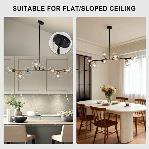Black and Gold Globe Chandelier