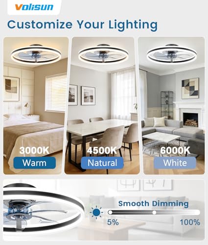 Low Profile Ceiling Fans with Lights and Remote
