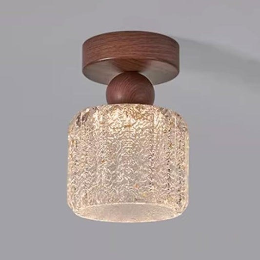Hallway Flush Mount Fixtures Modern Semi-Flush Mount Ceiling Light with Resin Lampshade Wabi Sabi Art Lantern Entryway Warm White Fixtures for Master Bedroom, Dining, Living, Farmhouse