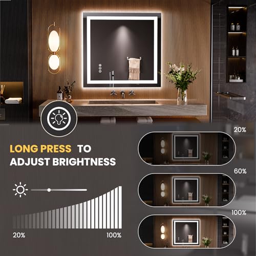 28"X30" LED Bathroom Mirror with Lights
