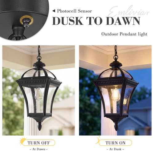 20.7" Dusk to Dawn Outdoor Pendant Lights