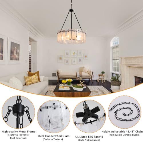 Black Chandelier for Dining Room Light Fixture