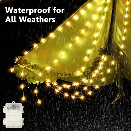 Patio Umbrella String Lights with 16 Color Changing and 12 Modes