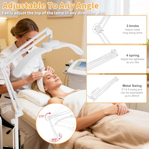 2-in-1 Lash Light, 2026 Upgraded Professional LED Half Moon Lamp