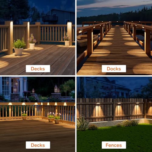 Solar Deck Lights Outdoor 16 Pack (16 Count)
