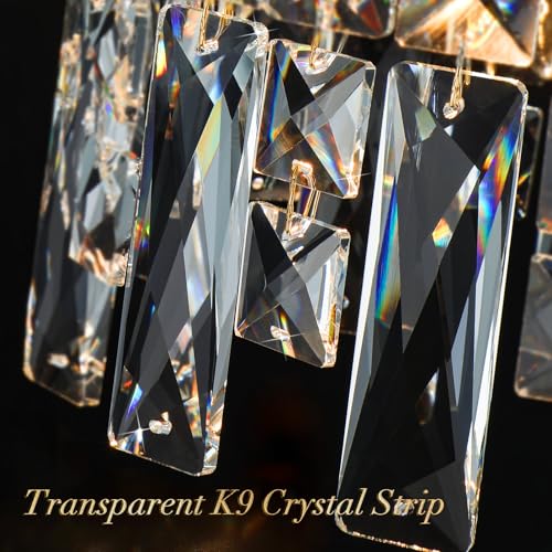Modern K9 Gold Crystal Pendant Lights Kitchen Island