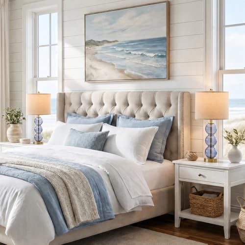 25" Blue Table Lamps for Living Room