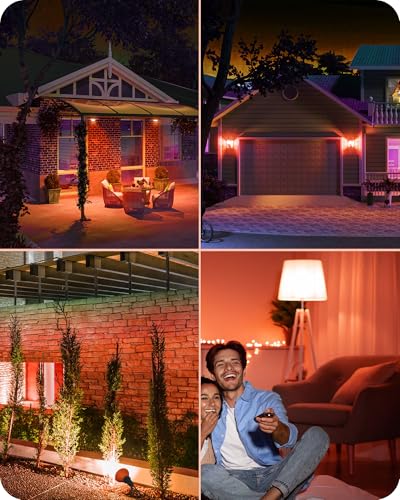 Halloween PAR38 LED Flood Orange Light Bulbs Dimmable 4 Pack (4 Count)
