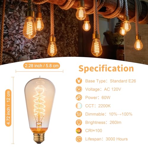 Warm Incandescent Light Bulbs 60 Watt