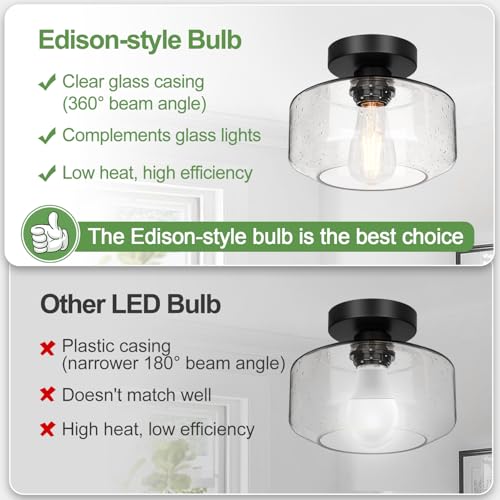 Industrial Semi Flush Mount Ceiling Light