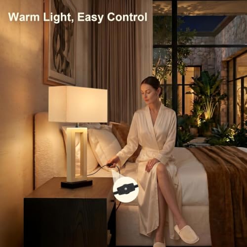 22" Modern Ceramic Table Lamps Set of 2 (2 Count)
