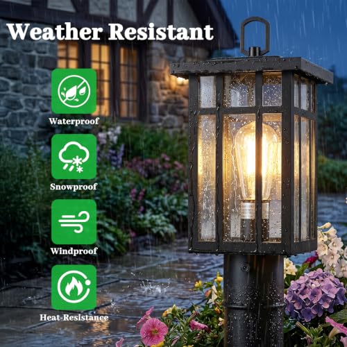 Dusk to Dawn Outdoor Post Light with Pier Mount Base