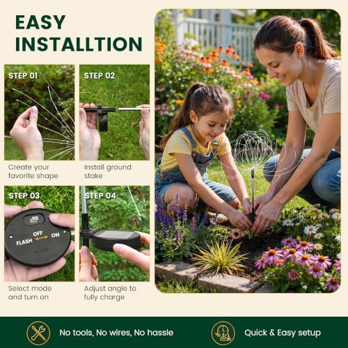 Solar Garden Lights Outdoor (2 Count)