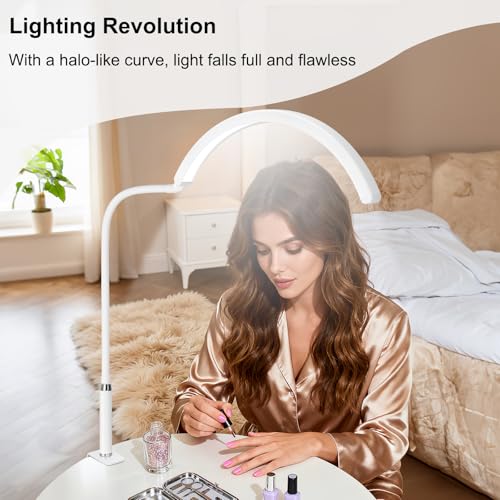 Professional Half Moon LED Desk Light for Nail Techs & Artists