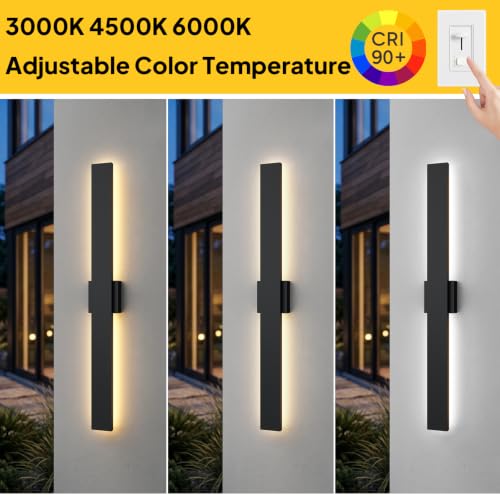 2 Pack 39.3 inch Modern LED Outdoor Wall Light