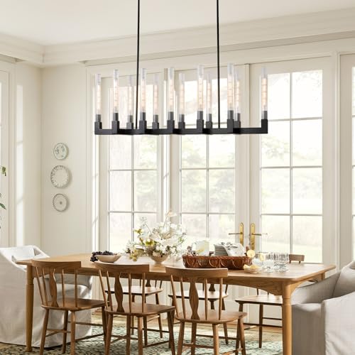Black Farmhouse Dining Room Chandelier