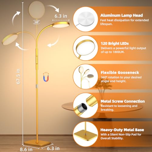 Floor Lamp Adjustable Height Floor Lamps for Living Room Bedroom