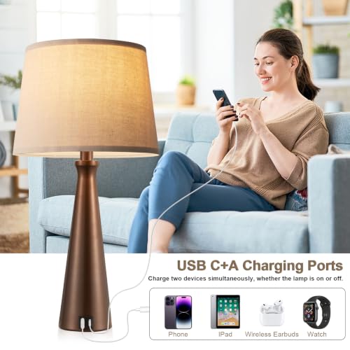 Modern Touch Lamps for Nightstand (2 Count)