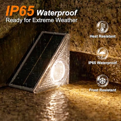 Solar Step Lights for Outside 6 Pack (6 Count)