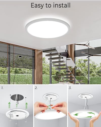 2Pack 16.5 Inch LED Ceiling Light Flush Mount (2 Count)