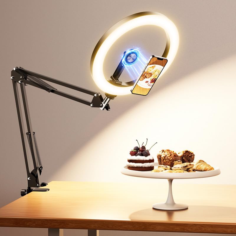 Magnetic Overhead Ring Light for Desk